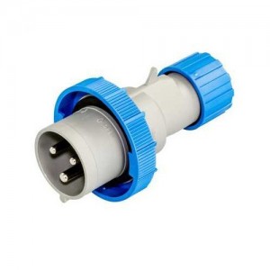 Lewden 710226 Multimax Blue Plastic 2P+E 6H Straight Industrial Plug IP67 32A 230V