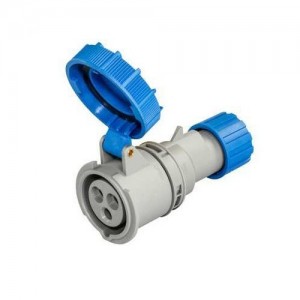 Lewden 730126 Multimax Blue Plastic 2P+E 6H Straight Industrial Connector IP67 16A 230V