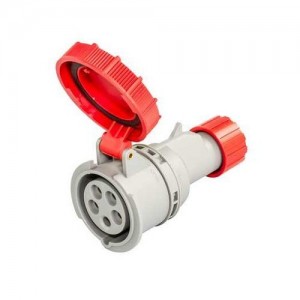Lewden 730146 Multimax Red Plastic 3P+N+E 6H Straight Industrial Connector IP67 16A 400V