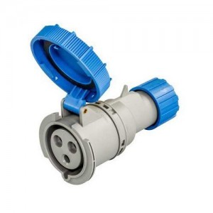 Lewden 730226 Multimax Blue Plastic 2P+E 6H Straight Industrial Connector IP67 32A 230V