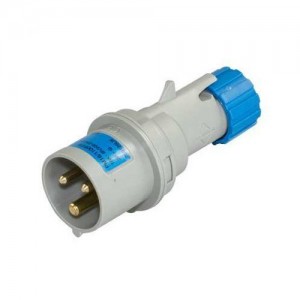 Lewden PM16/1100FPB Blue Plastic 2P+E 6H Straight Industrial Plug IP44 16A 230V
