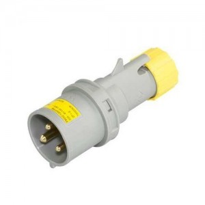 Lewden PM32/1000FPB Yellow Plastic 2P+E 4H Straight Industrial Plug IP44 32A 230V