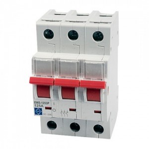 Lewden EMS-1003P 3 Module Triple Pole Isolator Switch Incomer For Type B Distribution Boards 100A