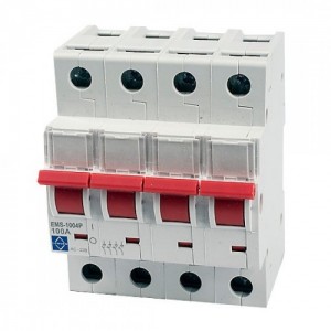 Lewden EMS-1004P 4 Module Four Pole Isolator Switch Incomer For Type B Distribution Boards 100A
