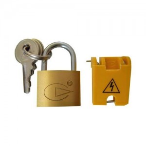 Lewden MCBLOCK Yellow MCB Locking Device With Padlock & 3 Keys