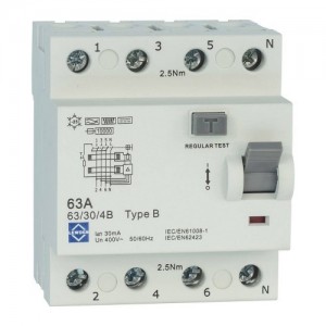 Lewden RCD10-100/100/4S 4 Module Four Pole Time Delayed RCD Incomer 100A 100mA