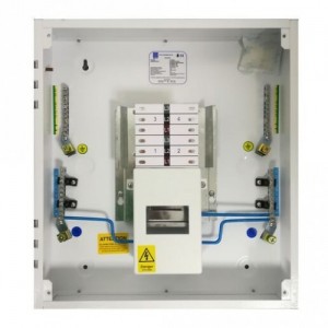 Lewden E-TPN04LW White Metal 4 Way Three Phase TPN Type B Distribution Board - Requires Incomer 125A Width: 458mm | Height: 500mm | Depth: 120mm