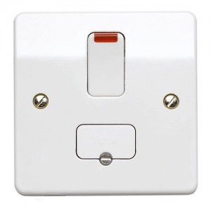 MK Electric K1060WHI Logic Plus White Moulded Double Pole Switched Fused Connection Unit With Neon 13A