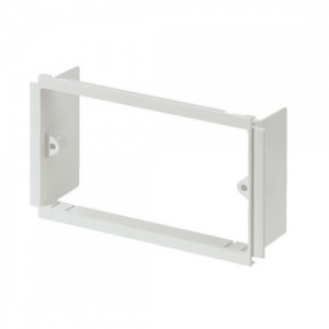 MK Electric VP132WHI Prestige 3D White PVC 2 Gang Open Mounting Frame For Prestige 3D Skirting / Dado Trunking