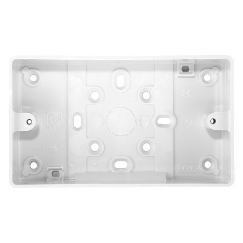 MK Electric K2183WHI Logic Plus White 2 Gang PVC Surface Box  87x148x32mm