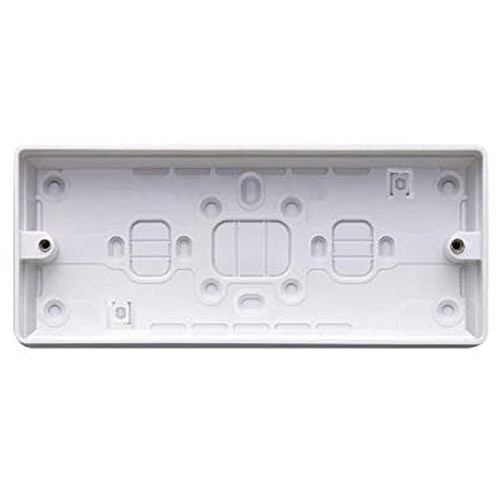 MK Electric K2185WHI Logic Plus White Moulded 3 Gang Surface Mounting Box  Width: 208mm | Height: 87mm | Depth: 32mm