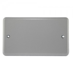 MK Electric K3369ALM Metalclad Plus 2 Gang Blank Plate Without Mounting Box