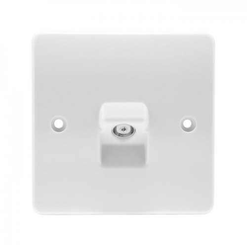 MK Electric K3520WHI Logic Plus White Moulded Single Non-Isolated Co-Axial TV Socket