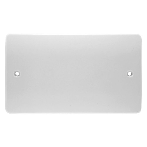 MK Electric K3828WHI Logic Plus White Moulded 2 Gang Blank Plate