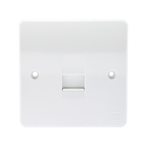 MK Electric K427WHI Logic Plus White Moulded Single BT Secondary Telephone Socket