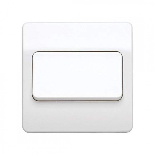 MK Electric K4785WHI Logic Plus White Moulded 1 Gang Intermediate Plateswitch With Wide Rocker 10A