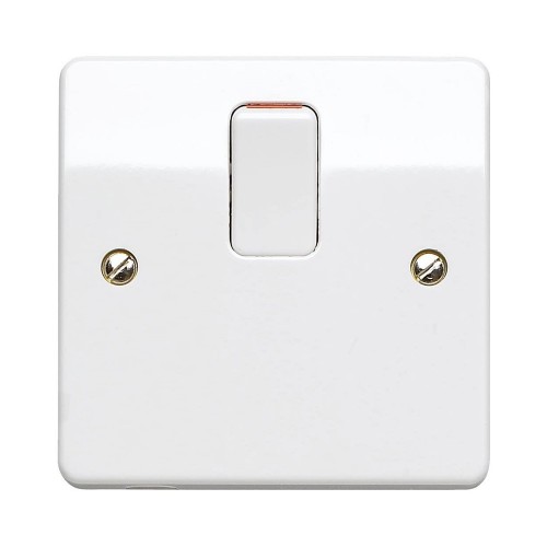 MK Electric K5403WHI Logic Plus White Moulded DP Control Switch With Base Flex Outlet 20A