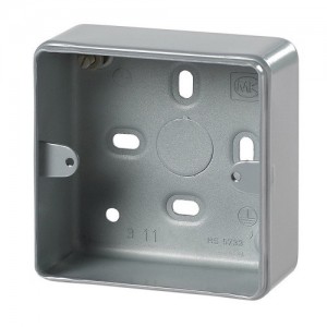 MK Electric K829ALM Metalclad Plus 1 Gang Surface Mounting Box Without Knockouts Depth: 38mm