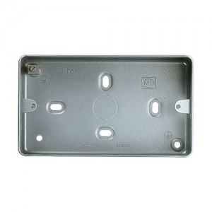 MK Electric K830ALM Metalclad Plus 2 Gang Surface Mounting Box Without Knockouts Depth: 38mm
