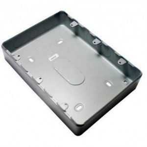 MK Electric K8900ALM Metalclad Plus 24 Gang Surface Grid Mounting Box With Knockouts Depth: 56mm