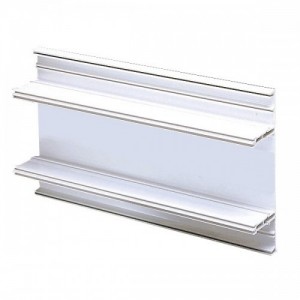 MK Electric VP180WHI Prestige 3D White PVC 3 Compartment Skirting / Dado Trunking Main Carrier Height: 170mm | Width: 57m | Length: 3m