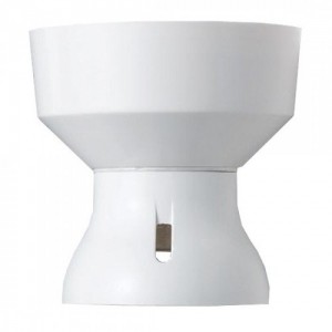 MK Electric 1154WHI Shock Guard SG White T2 Rated Pre-Wired Straight Batten Lampholder With Home Office Shield