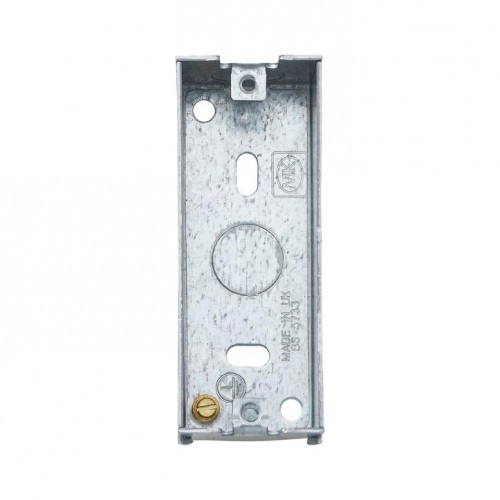 MK Electric 3921ZIC Gridswitch Steel 1 Gang Architrave Flush c/w KO Box  75x27x27mm