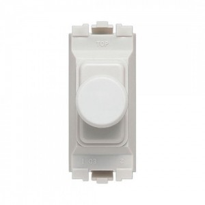 MK Electric K4499WHI Grid Plus White 1 Module Dimmer Switch For Fluorescent Lighting 1V - 10V