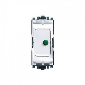 MK Electric K4892LWHI Grid Plus White 1 Module Single Pole 2 Way Grid Switch With Integral Neon Locator 20A