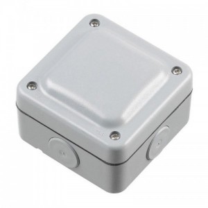 MK Electric K56506GRY Masterseal Plus Grey Weatherproof Junction Box With 4 x 4 Way Terminals IP66 30A Length: 95mm | Width: 95mm | Height: 65mm