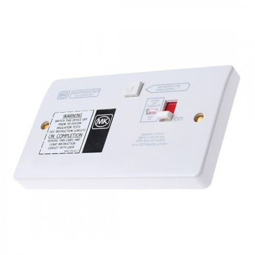 MK Electric K6403WHI Logic Plus White RCD Protected Switch  13A