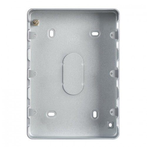 MK Electric K8825ALM Grid Plus Aluminium 9 & 12 Gang Surface Box w/o Knockouts 40mm