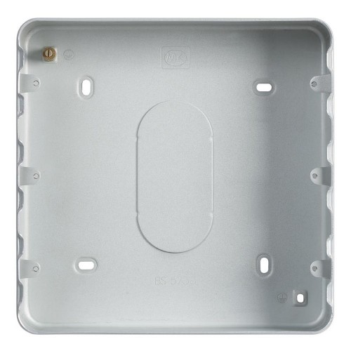 MK Electric K8826ALM Grid Plus Aluminium 18 Gang Surface Box w/o Knockouts 40mm