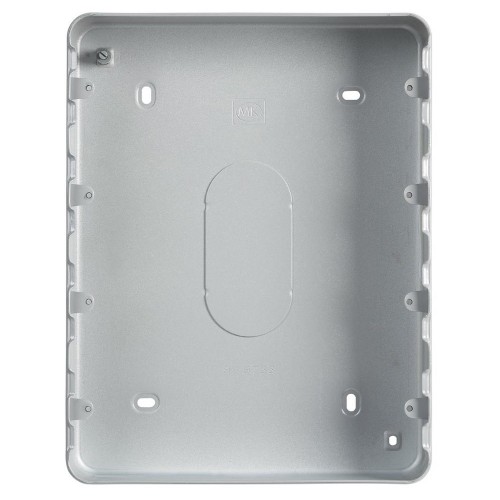 MK Electric K8827ALM Grid Plus Aluminium 24 Gang Surface Box w/o Knockouts 56mm