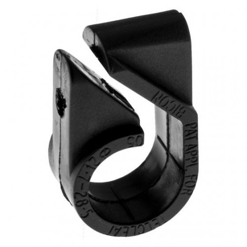 Prysmian 385AA04 BiCON Black Polythene Single Fixing Adjustable Telcleat (Pack Size 50) Cable DiaØ: 17.7mm² - 24mm²
