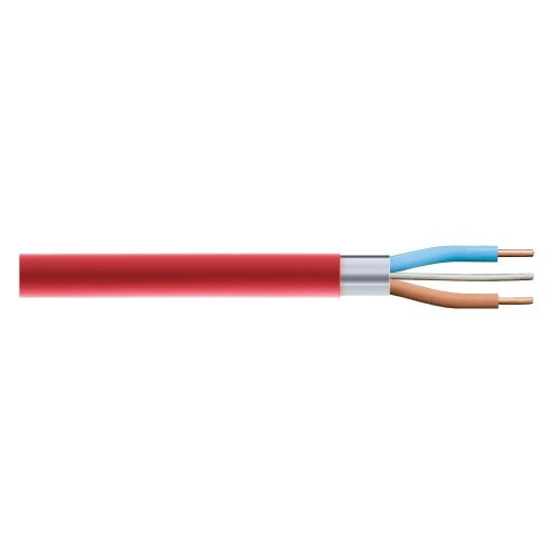 Prysmian FPPLUS2X15REDC FP Plus Red 2 Core + Earth Fire Resistant Cable 1.5mm 100m Reel