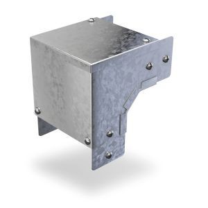 Trench SA2290E Pre-Galvanised Steel Single Compartment Trunking 90° External Cover Bend Width: 50mm | Height: 50mm