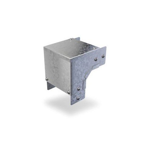 Trench SA3390E Pre-Galvanised Steel Single Compartment Trunking 90° External Cover Bend Width: 75mm | Height: 75mm
