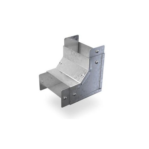 Trench SA3390I Pre-Galvanised Steel Single Compartment Trunking 90° Internal Cover Bend Width: 75mm | Height: 75mm