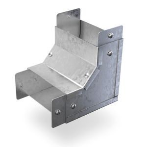 Trench SA4490I Pre-Galvanised Steel Single Compartment Trunking 90° Internal Cover Bend Width: 100mm | Height: 100mm