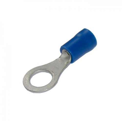SWA 43BER Blue Pre-Insulated Ring Terminal (Pack Size 100) Hole DiaØ: 4.3mm | Cable DiaØ: 1.5mm² - 2.5mm²