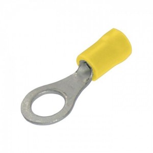 SWA 43YER Yellow Pre-Insulated Ring Terminal (Pack Size 100) Hole DiaØ: 4.3mm | Cable DiaØ: 4mm² - 6mm²