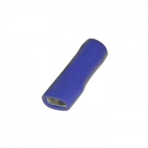 SWA 63BFPT Blue Fully-Insulated Female Push-On Terminal (Pack Size 100) Tab Size 6.3mm x 0.8mm | Cable DiaØ: 1.5mm² - 2.5mm²