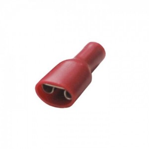 SWA 63RFPT Fully-Insulated Female Push-On Terminal (Pack Size 100) Tab Size 6.3mm x 0.8mm | Cable DiaØ: 0.5mm² - 1.5mm²