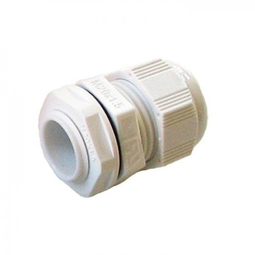SWA CG/LNM-16W White Nylon Quick Fitting Dome Top Cable Gland With Locknut IP68 16mm | Cable DiaØ: 5mm - 10mm
