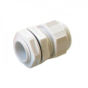 SWA CG/LNM-20LW White Nylon Quick Fitting Dome Top Cable Gland With Locknut IP68 20mm | Cable DiaØ: 10mm - 14mm