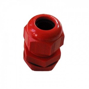 SWA CG/LNM-20SR Red Nylon Quick Fitting Dome Top Cable Gland With Locknut IP68 20mm S Type | Cable DiaØ: 6mm - 12mm