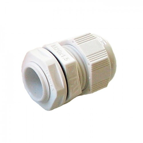 SWA CG/LNM-20SW White Nylon Quick Fitting Dome Top Cable Gland With Locknut IP68 20mm S Type | Cable DiaØ: 6mm - 12mm