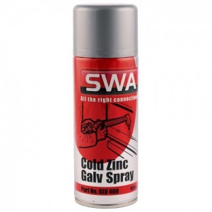 SWA GLV400 Cold Zinc Galvanised Spray Paint For Protecting Aainst Rust & Corrosion- Aerosol Can Size: 400ml