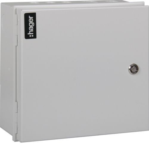 Hager JK120 White Metal 20 Way Type A Single Phase SPN Distribution Board With 100A Switch Isolator Width: 505mm | Height: 236mm | Depth: 125mm